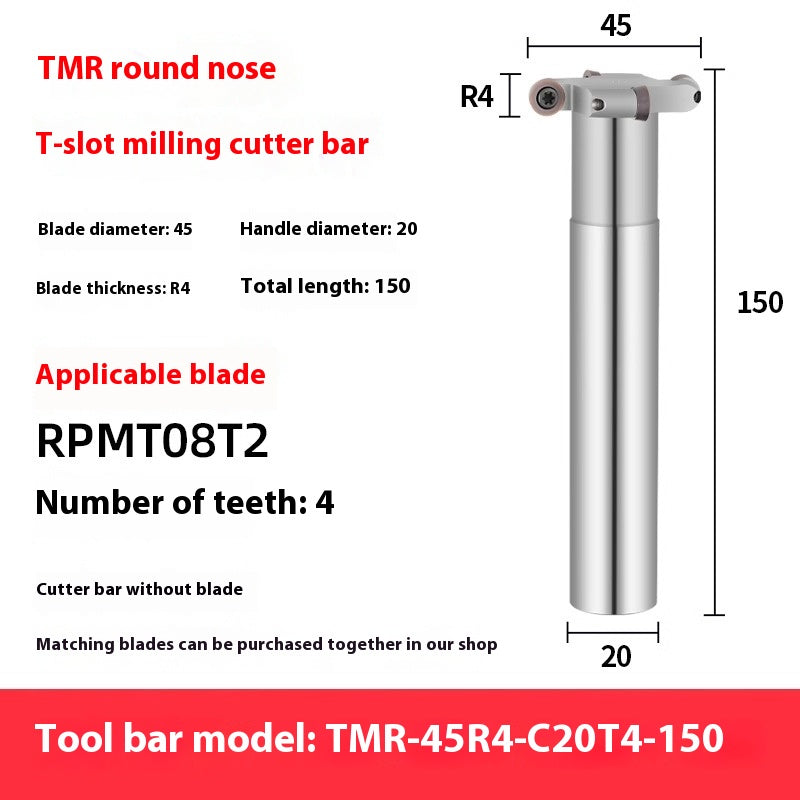 2066-CNC machining center TMR round nose T-slot milling cutter bar arc R2.5R3R4R5R6 slotted side and side cut shank Shandong Denso Pricision Tools Co.,Ltd.